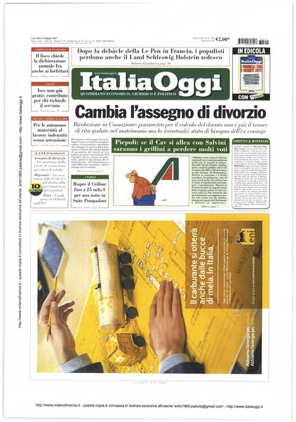 Italia oggi : quotidiano di economia finanza e politica